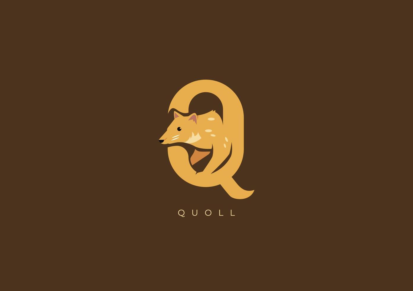 quoll q monogram, vektor logotyp