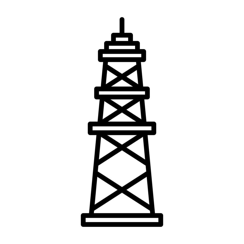 olja torn vektor ikon