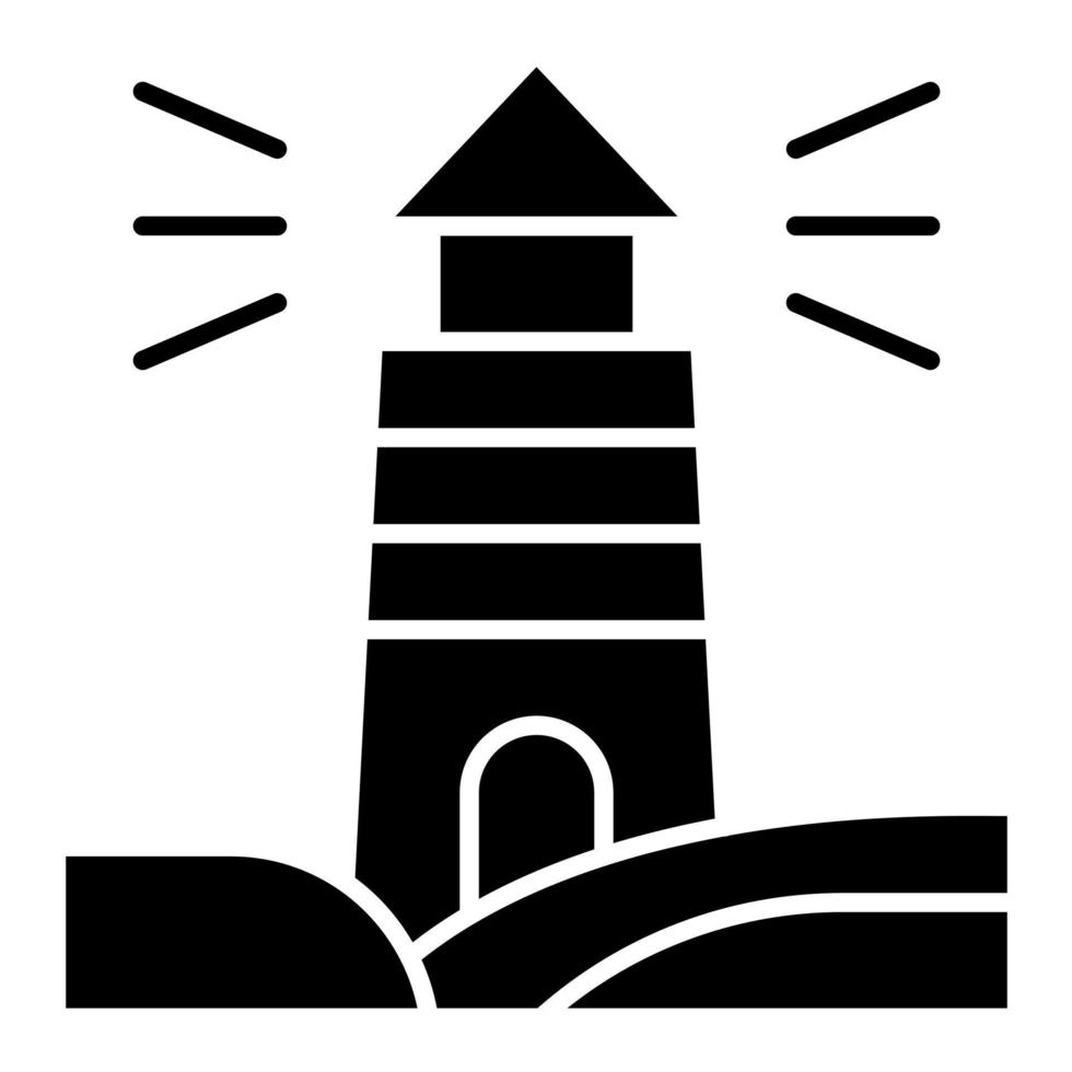 Leuchtturm Landschaft Vektor Symbol