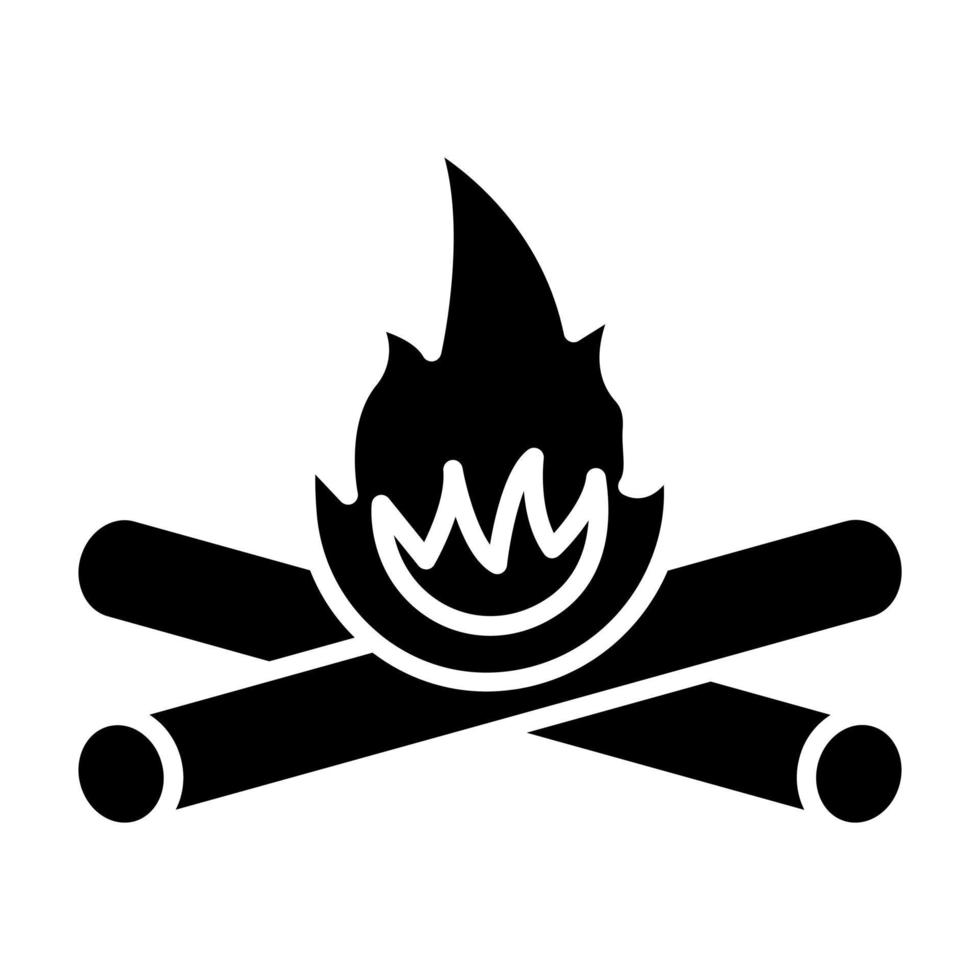 Lagerfeuer-Vektor-Symbol vektor