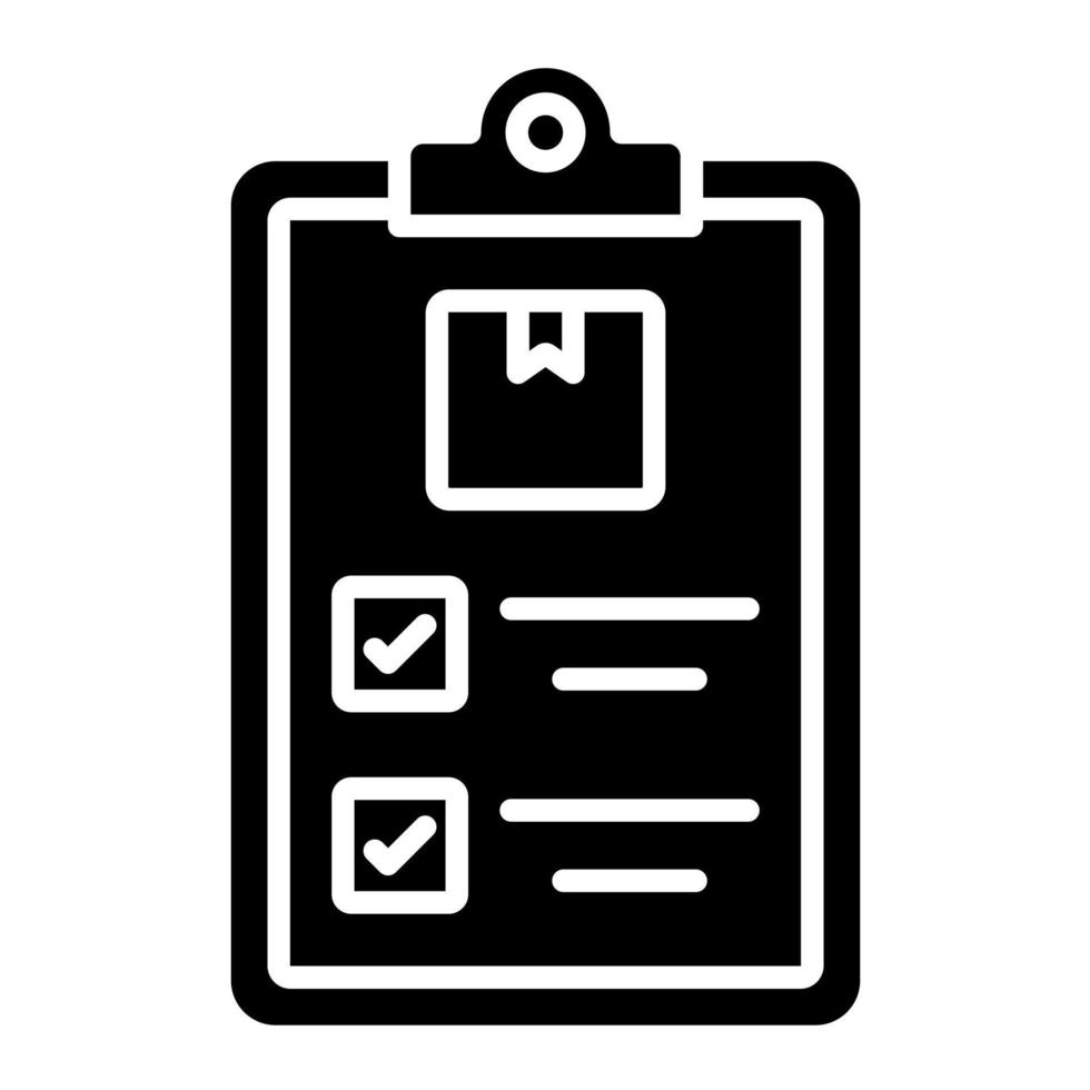 Pakete Checkliste Vektor Symbol