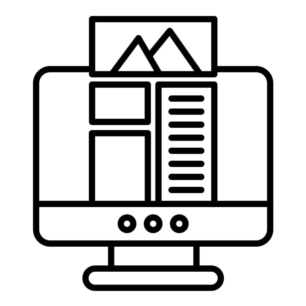 tidskrift layout vektor ikon