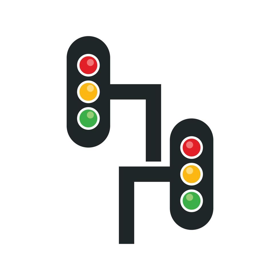 utbildning trafik ljus vektor logotyp ikon.