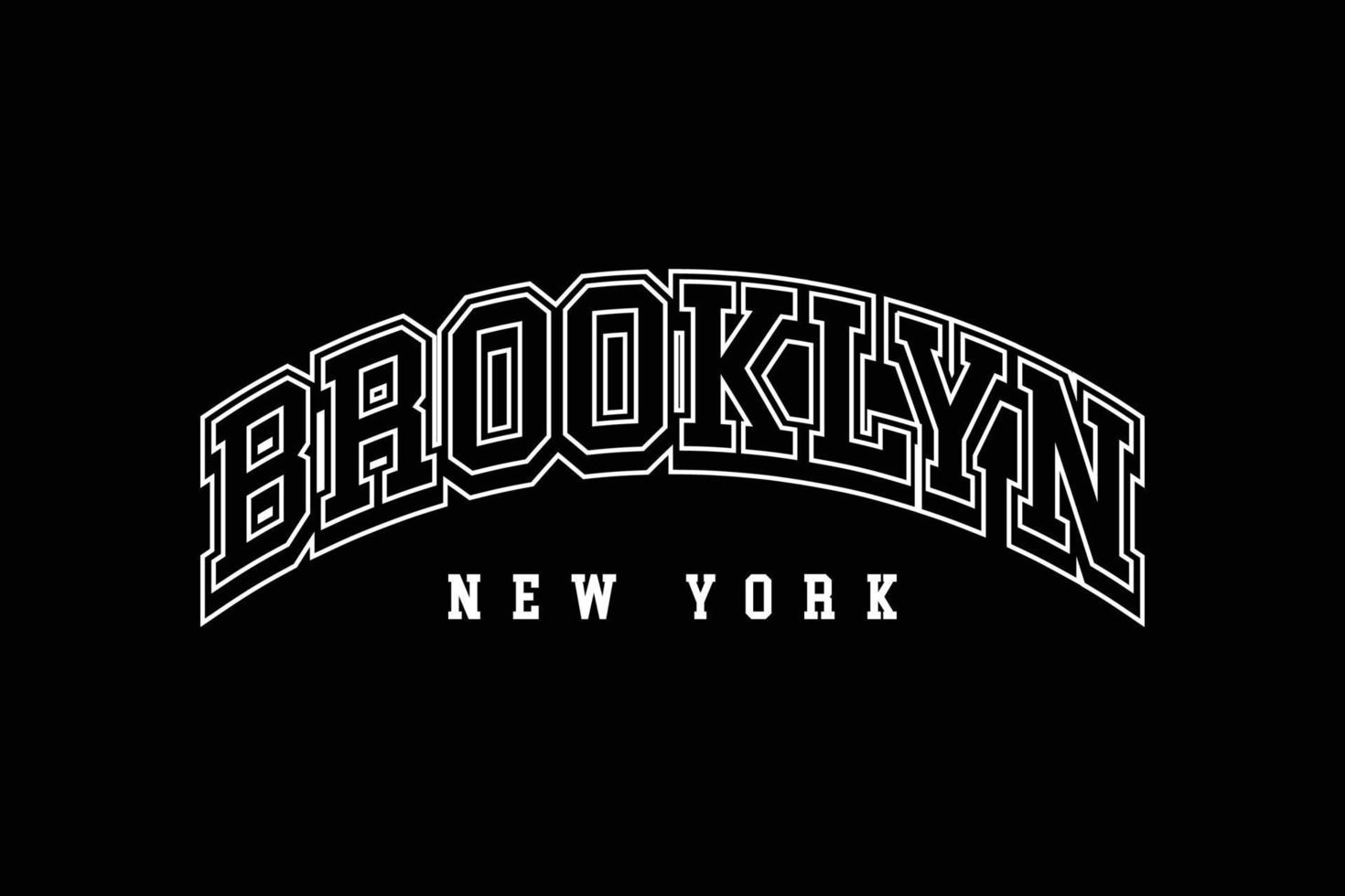 Strassenmode Brooklyn Design Vorlage zum Kleidung Marke vektor