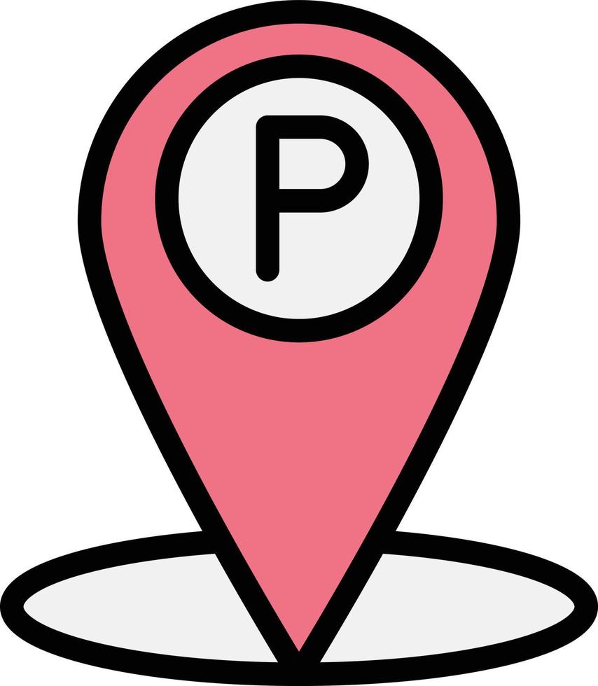 Parkplatz-Vektor-Icon-Design-Illustration vektor