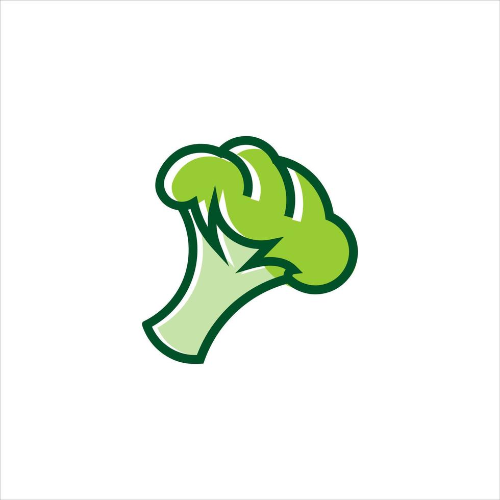ätlig grön växt broccoli tecknad serie illustration vektor