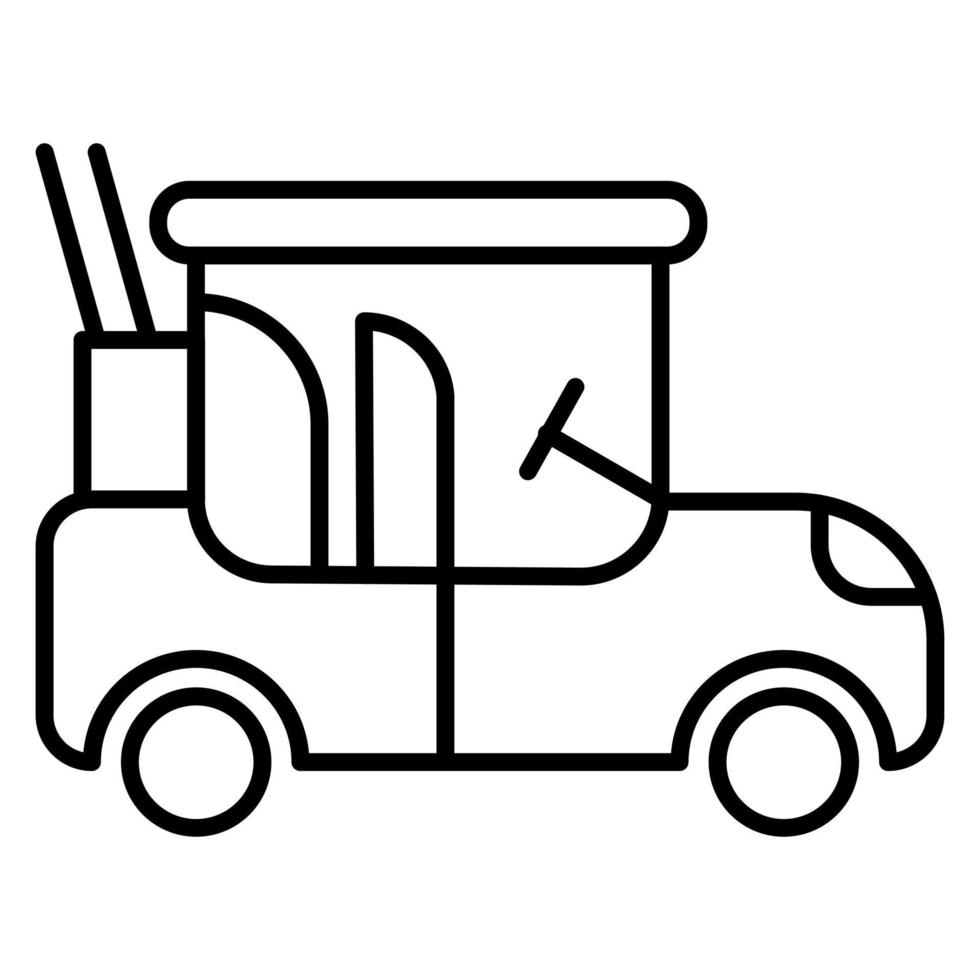 Golfwagen-Vektor-Symbol vektor