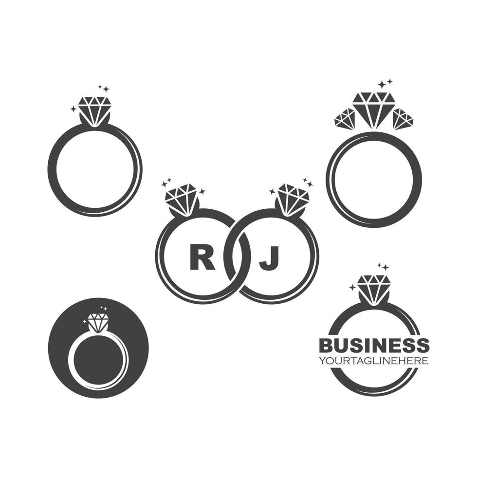 Ring Diamant Vektor Illustration Design