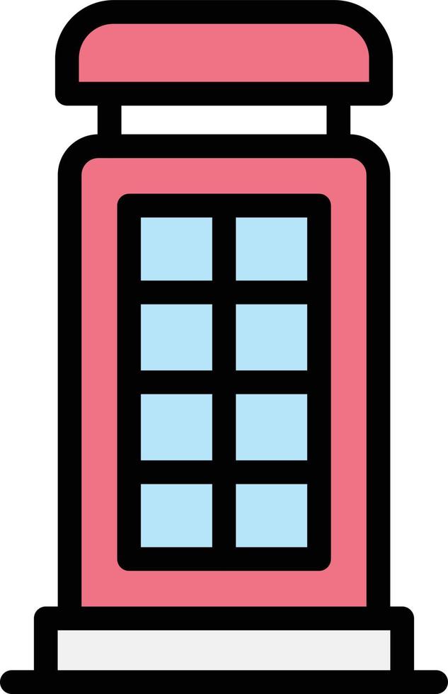 telefonkiosk vektor ikon design illustration