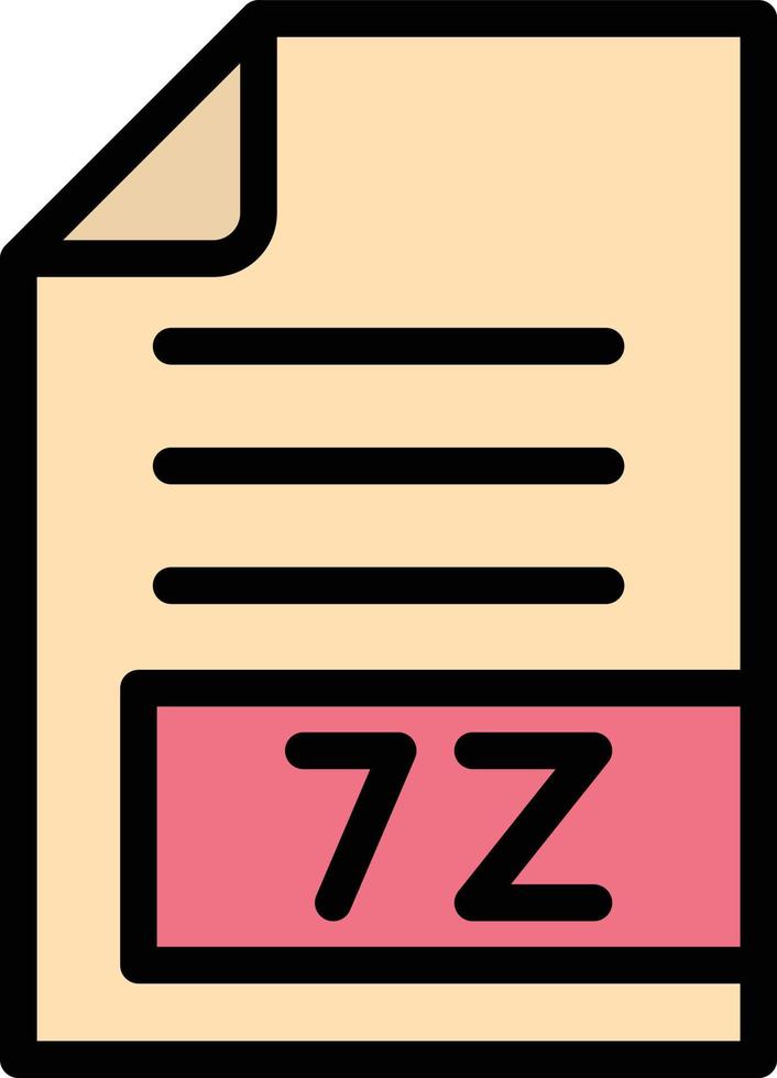 7z-Vektor-Icon-Design-Illustration vektor