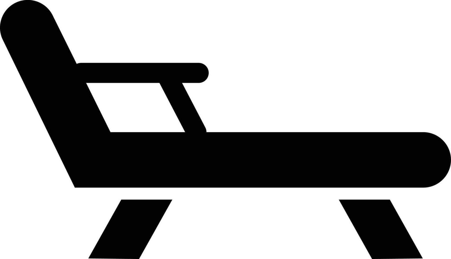 Liegestuhl-Vektor-Icon-Design-Illustration vektor