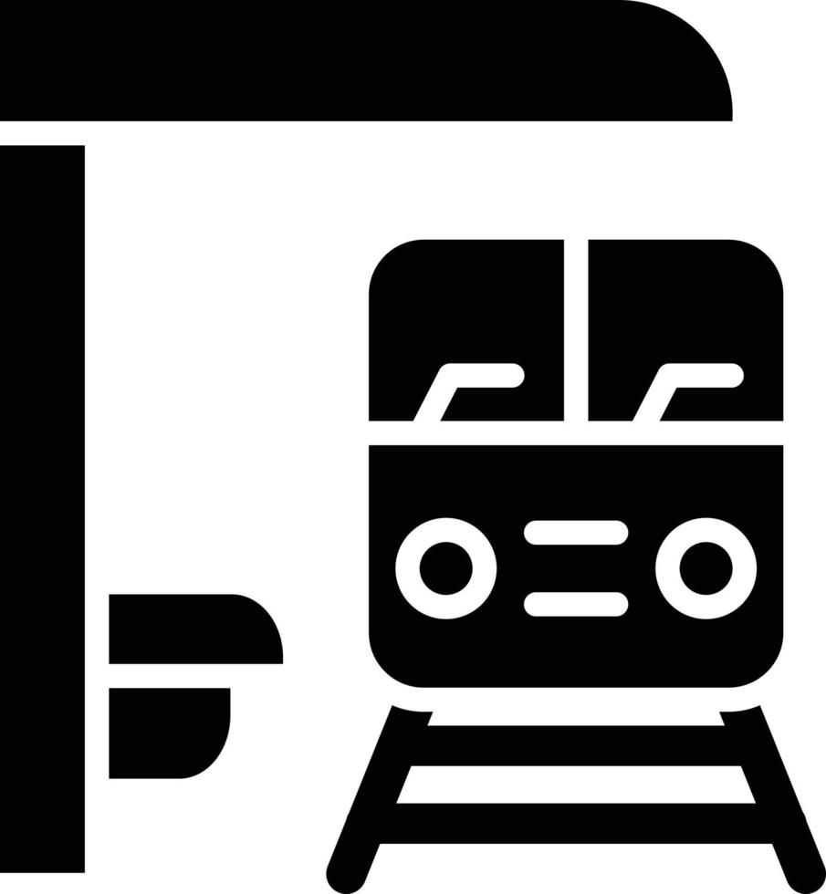 Bahnsteig-Vektor-Icon-Design-Illustration vektor