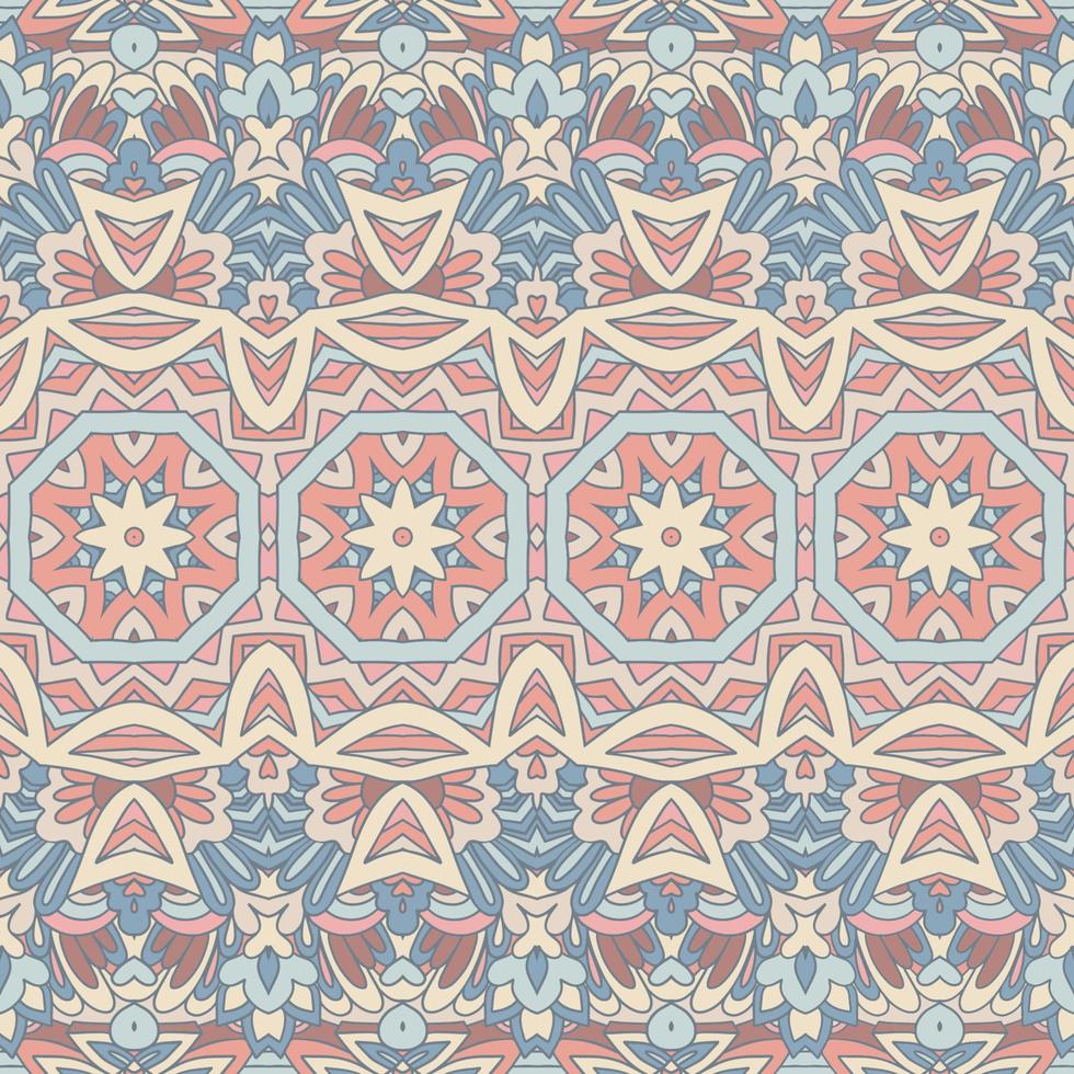 etnisk stam- geometrisk lekfull mönster för tyg. mexikansk färgrik psychedelic design. vektor