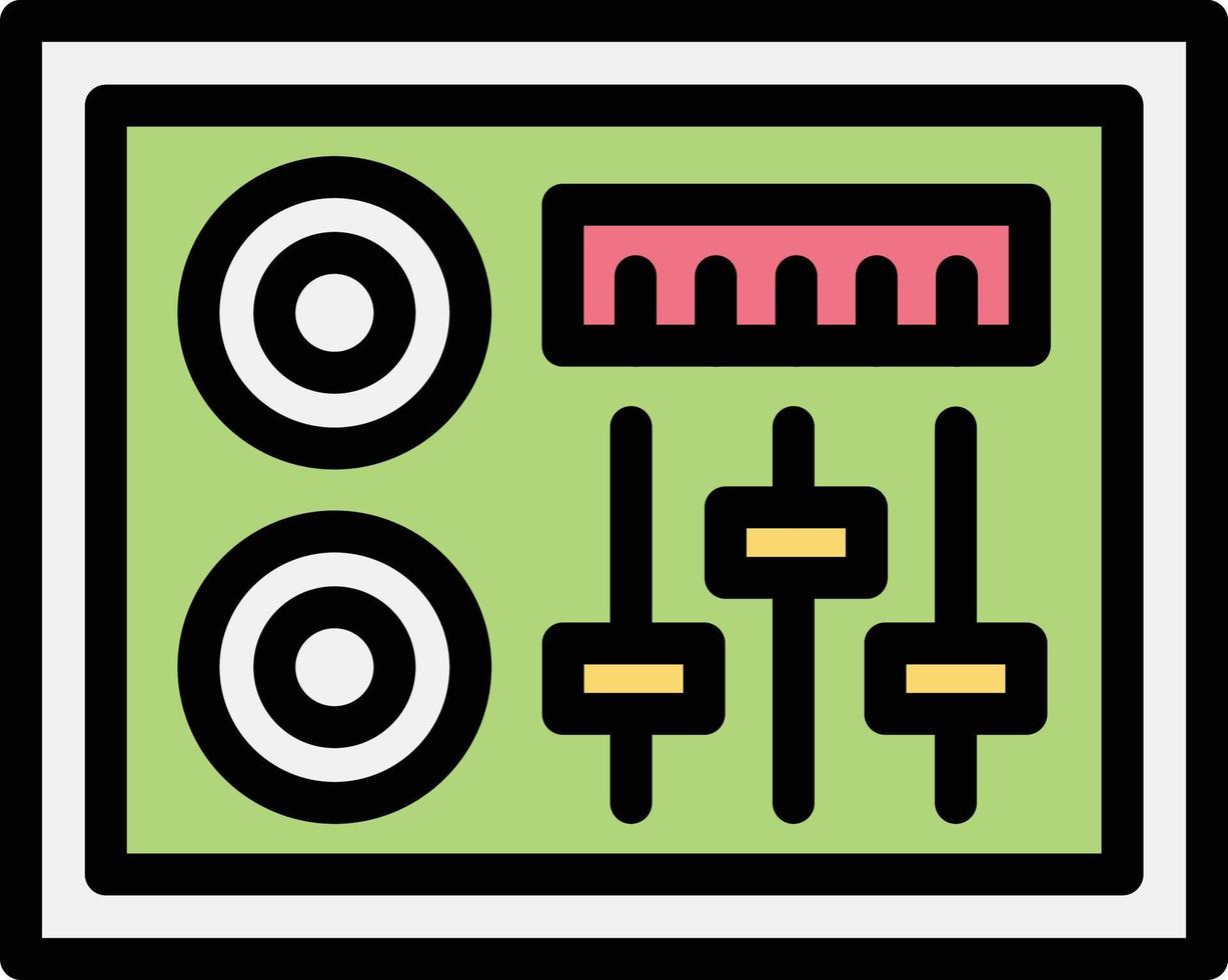 DJ-Mixer-Vektor-Icon-Design-Illustration vektor