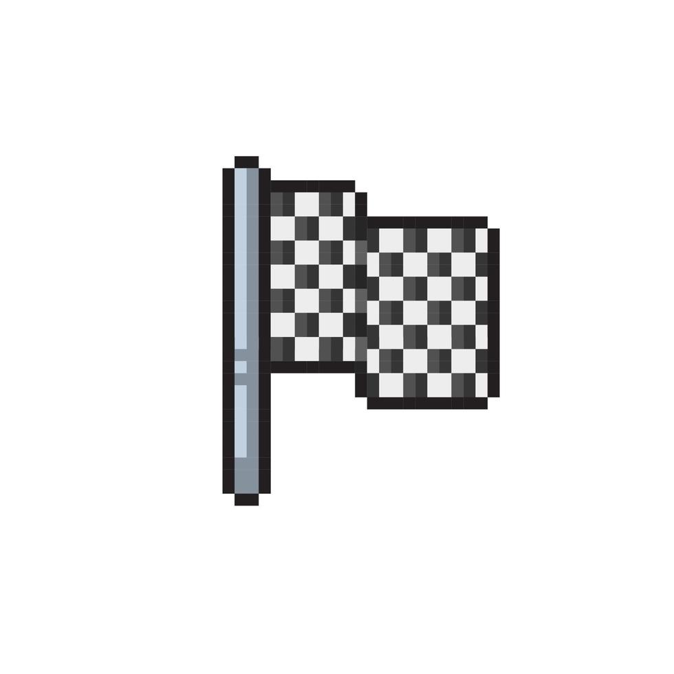 Rennen Flagge im Pixel Kunst Stil vektor