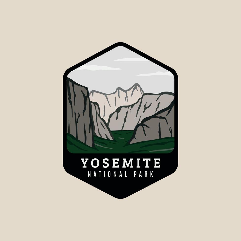 Yosemit National Park Logo Vektor Patch Symbol Illustration Design