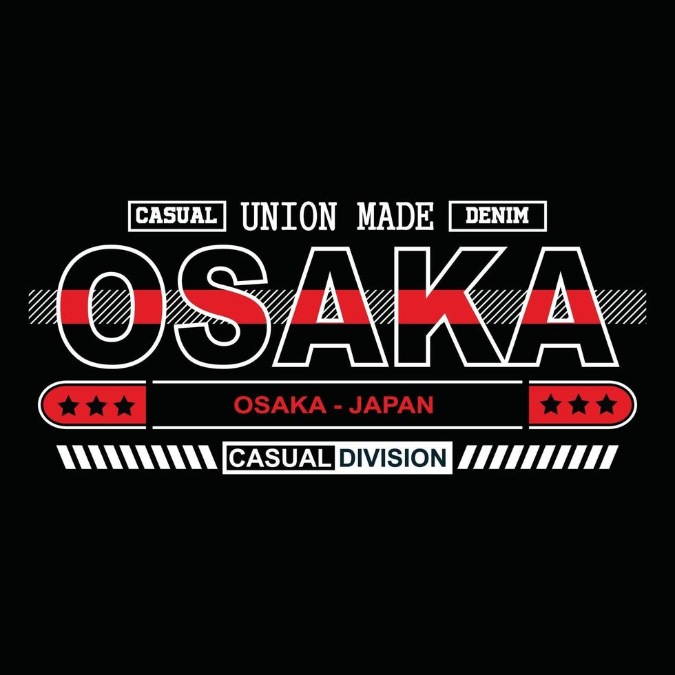 japan osaka denim typografi t-shirt design vektor