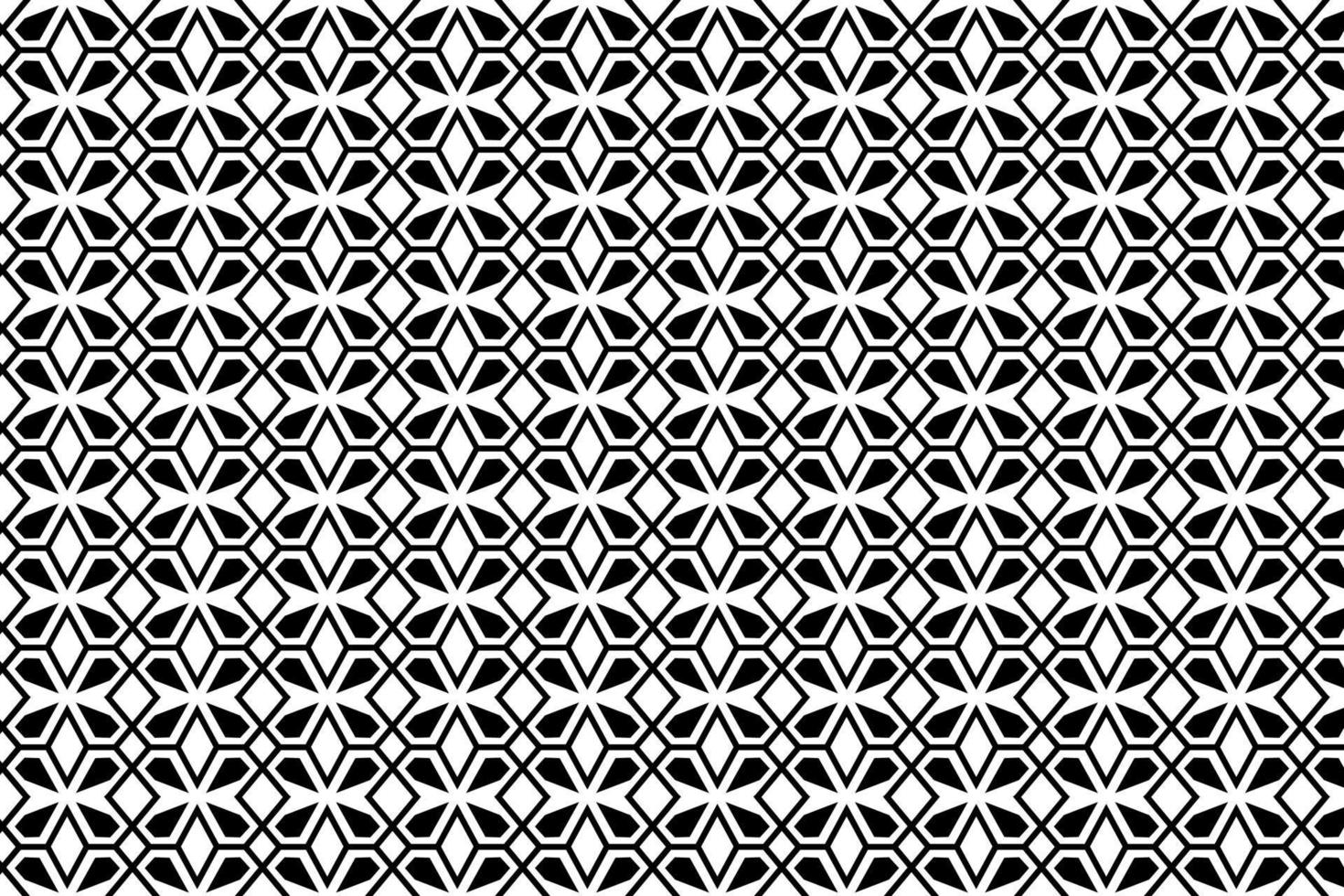 abstrakt schwarz und Weiß Vektor geometrisch nahtlos Muster. wiederholen befliesbar, Mosaik Muster. Herstellung Sie Ideal zum verwenden im ein Vielfalt von Grafik Design Projekte, wie Webseiten, Textilien und andere.