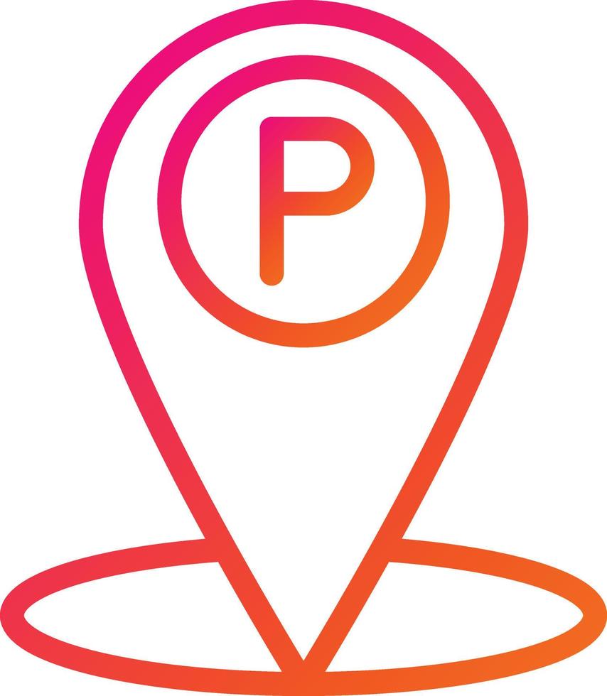 Parkplatz-Vektor-Icon-Design-Illustration vektor