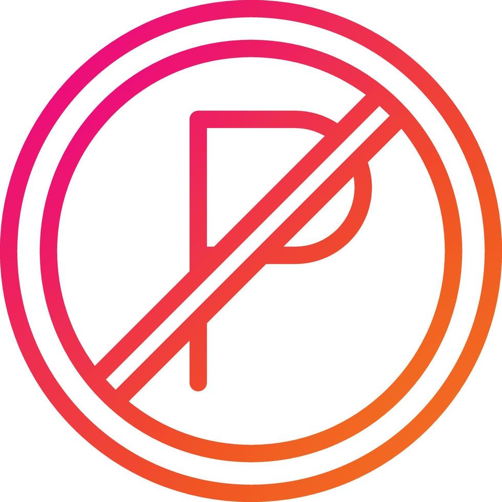 ingen parkering vektor ikon design illustration