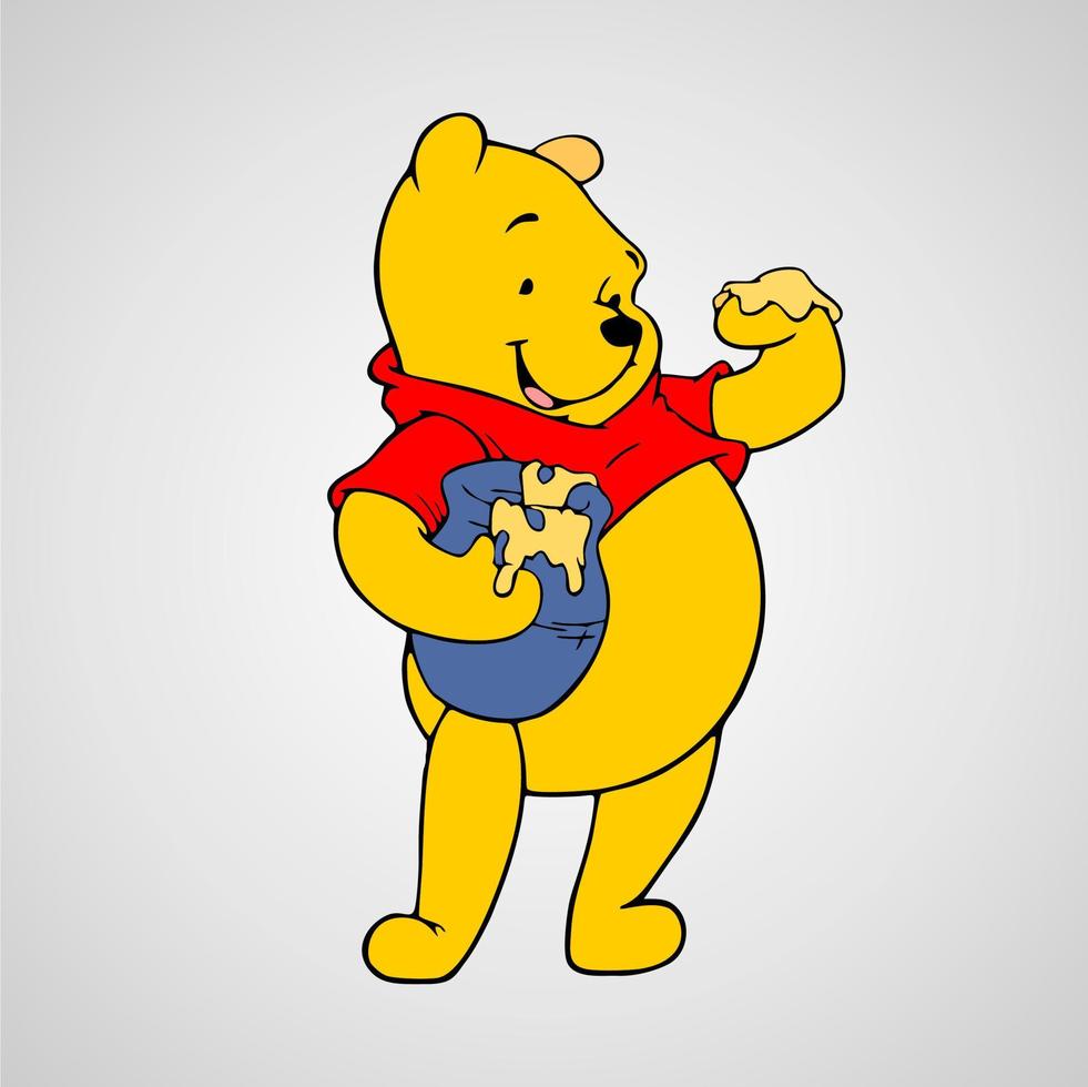 Winnie das pooh Niedlichkeit vektor