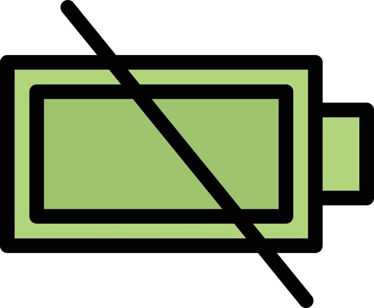 tömma batteri vektor ikon