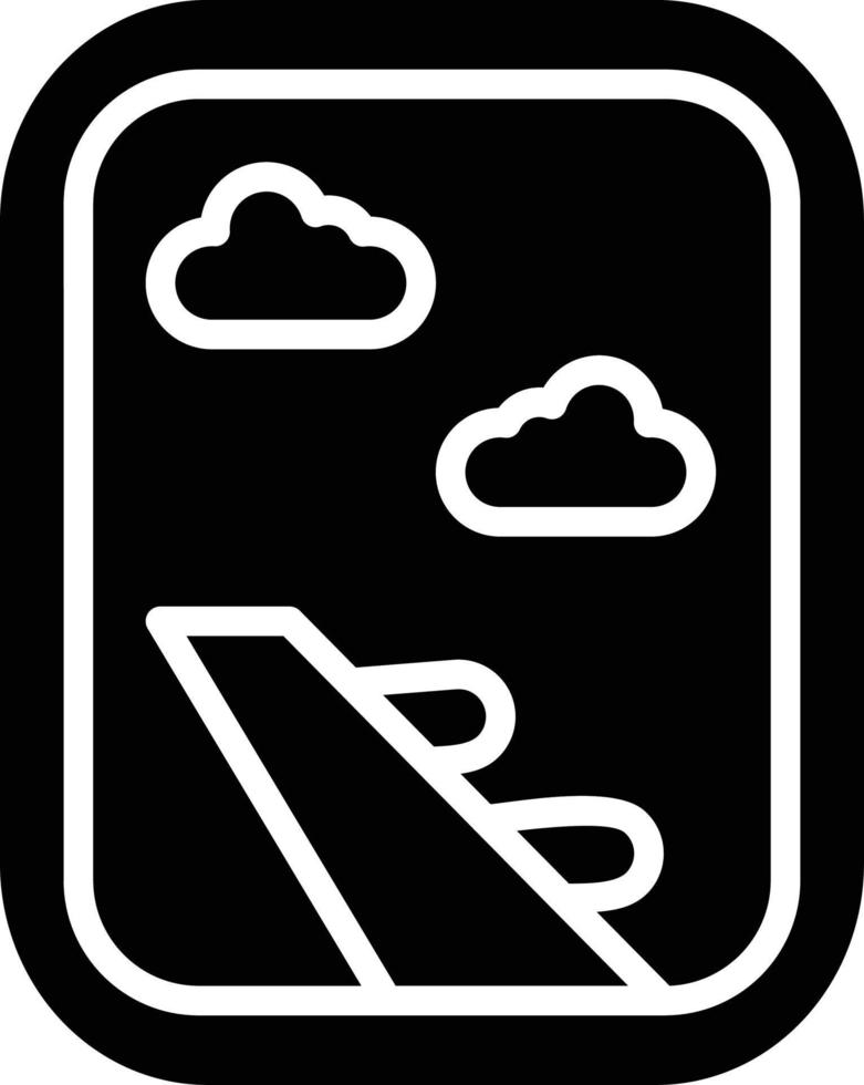 Flugzeug-Fenster-Vektor-Icon-Design-Illustration vektor