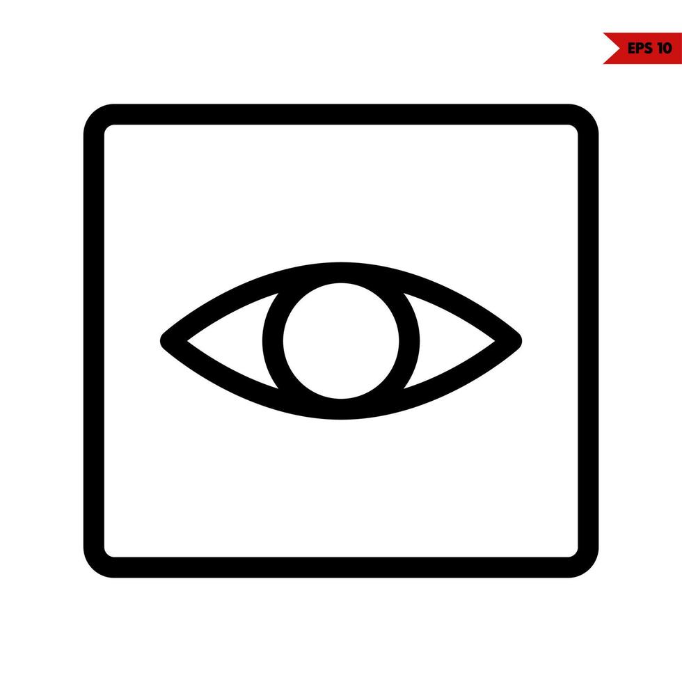 Auge im Rahmen Linie Symbol vektor
