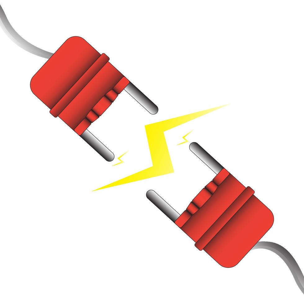 elektrisk uttag ikon symbol verktyg vård elektrisk fara vektor
