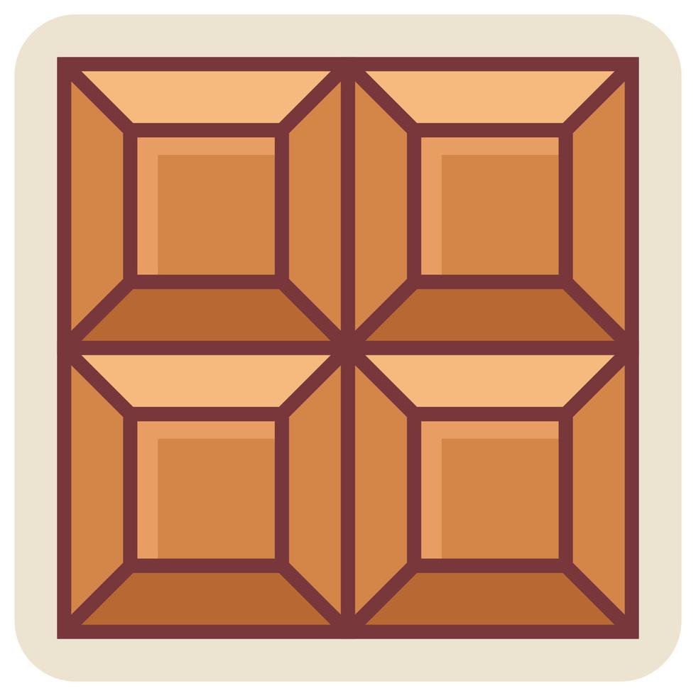 fylld Färg översikt ikon för choklad bar. vektor