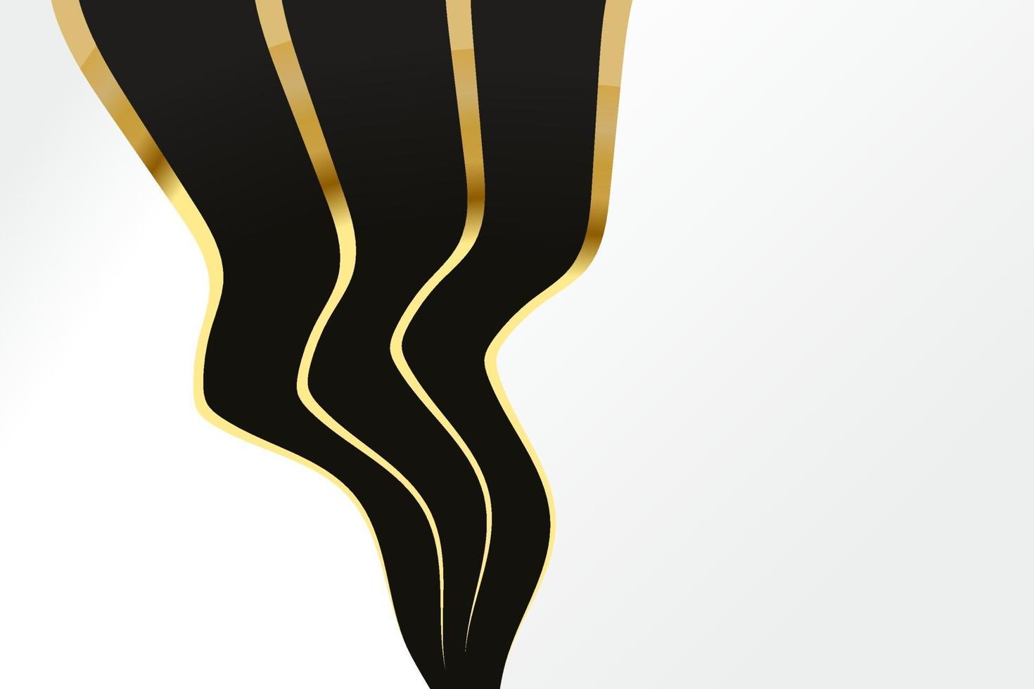 moderner schwarzer Luxushintergrund mit goldener Linie und glänzendem goldenem Licht. vektor