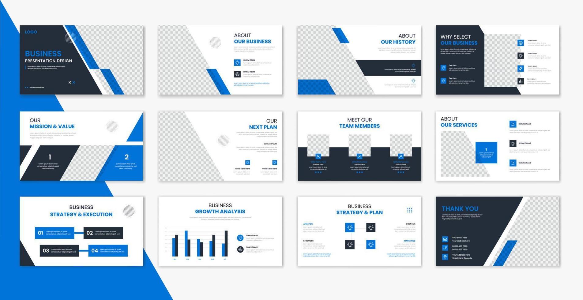 korporativ Vorlage Präsentation Design , Geschäft Präsentation zum Broschüre, Unternehmen Profil, Portfolio, jährlich Bericht Vektor