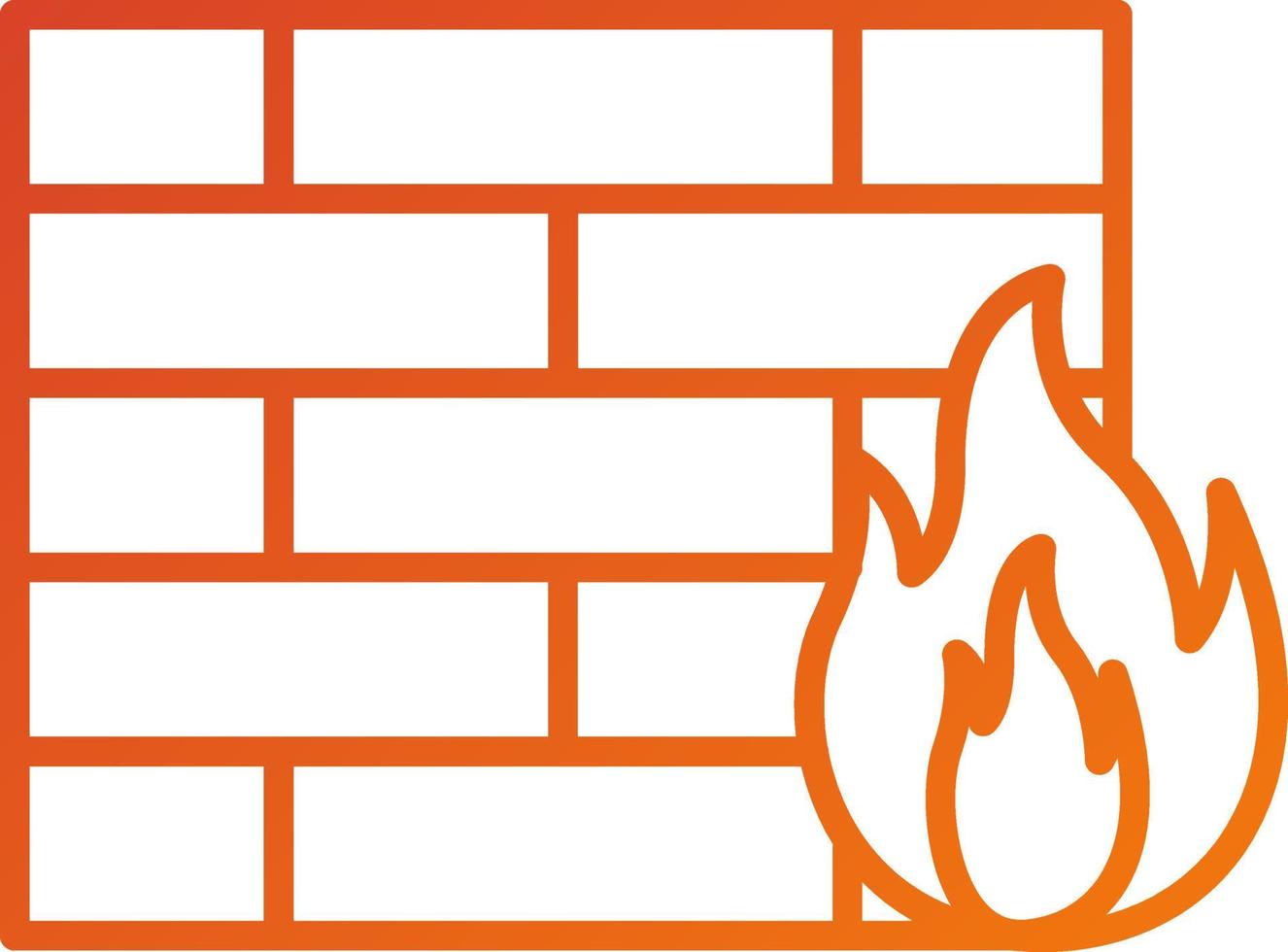 Stil des Firewall-Symbols vektor