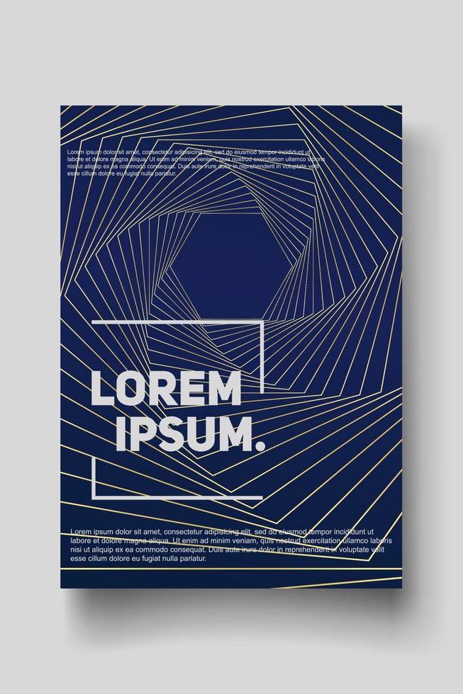 Cover Design Vorlage mit abstrakten Linien modern vektor