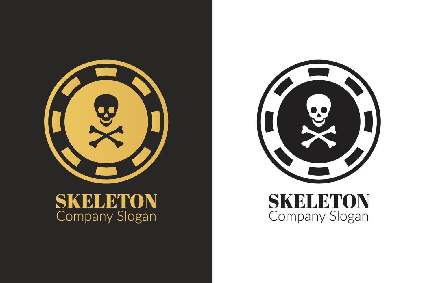 Skelett Logo Vorlage vektor