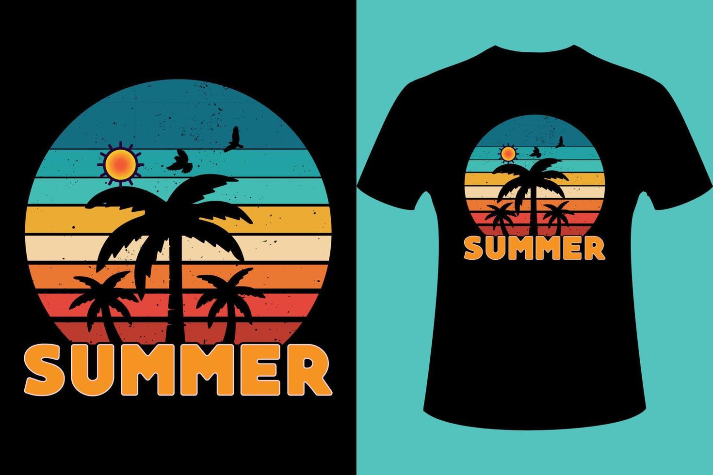 Sommer- Vektor T-Shirt Design. Vektor Illustration Design. Sommer- t Hemd Design.