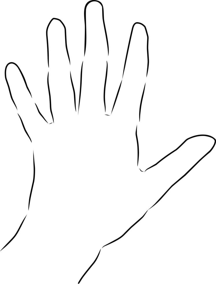 Hand, Vektor. Hand gezeichnet skizzieren. vektor