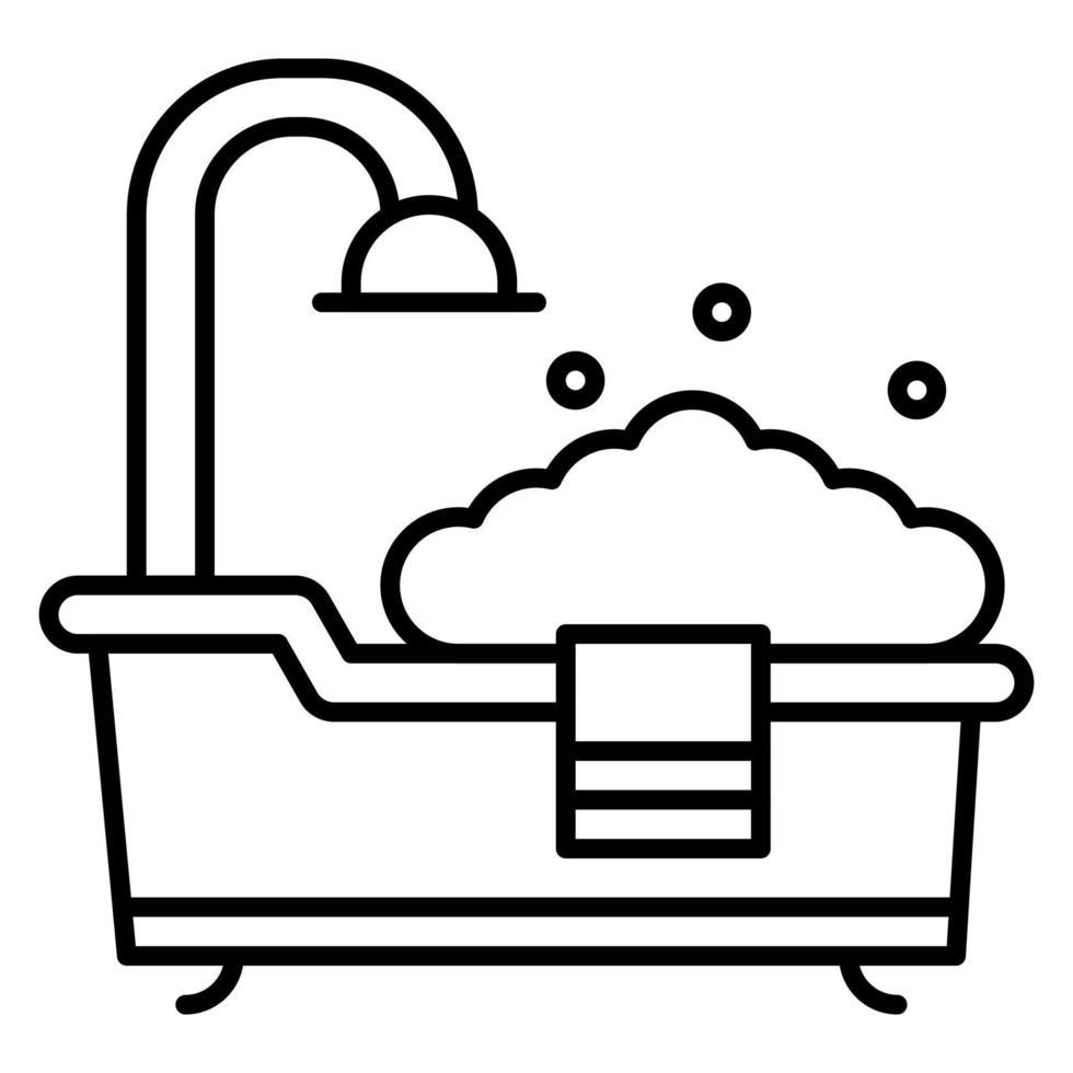 Badewanne-Vektor-Symbol vektor