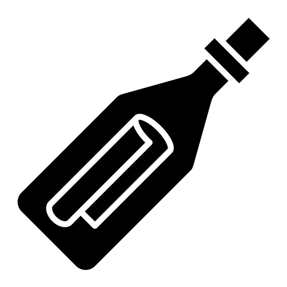 Botschaft im ein Flasche Vektor Symbol