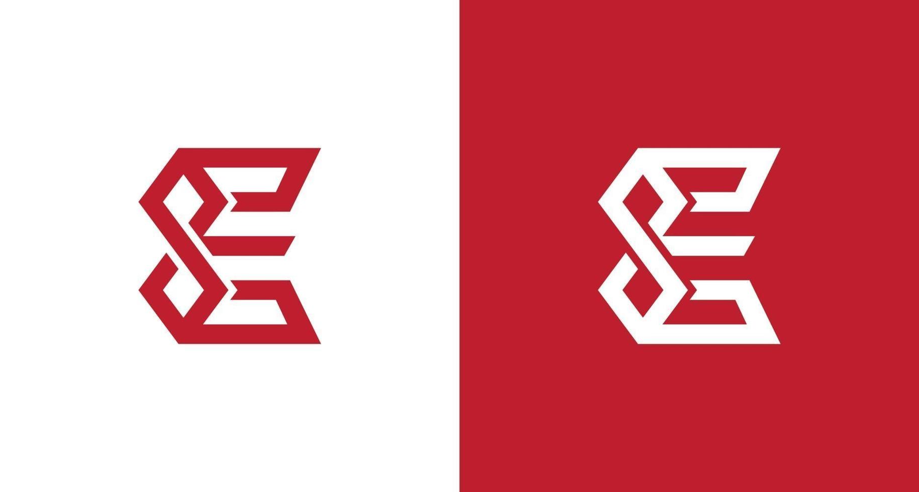 scharfes und geometrisches Buchstaben-E-Logo mit Unendlichkeitssymbol vektor