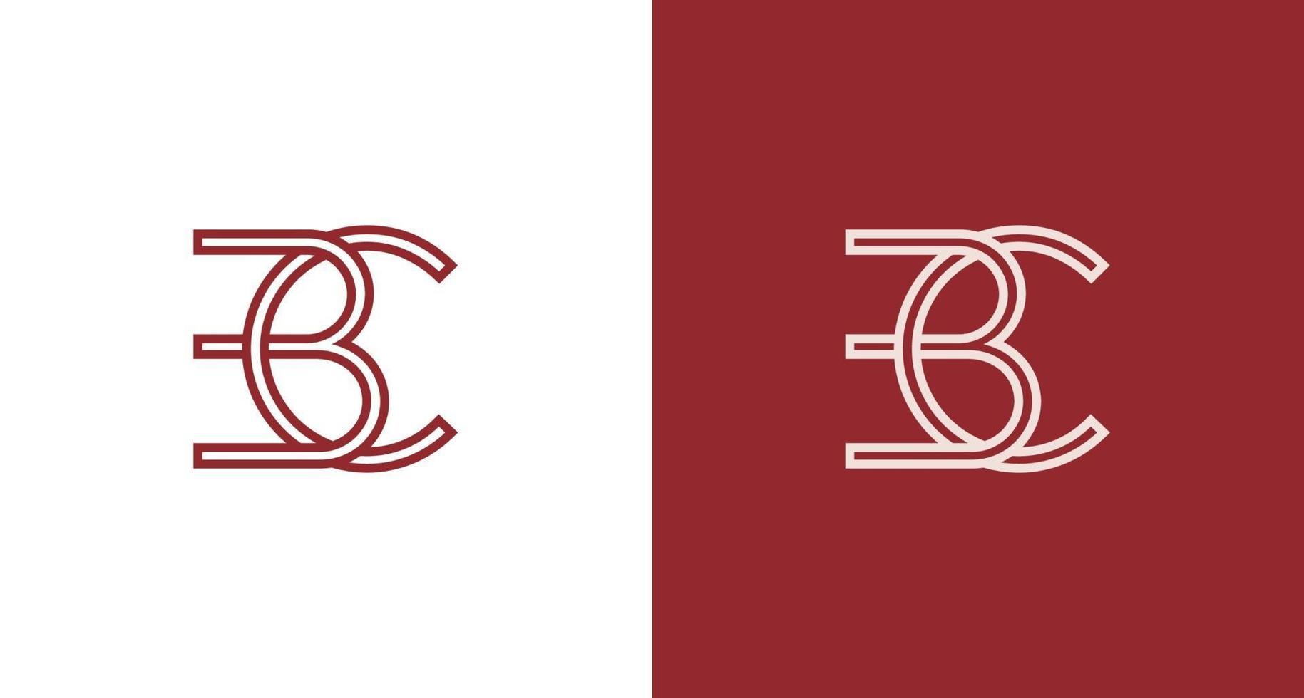 minimal, elegant ansluten bokstav bc monogramlogotyp vektor