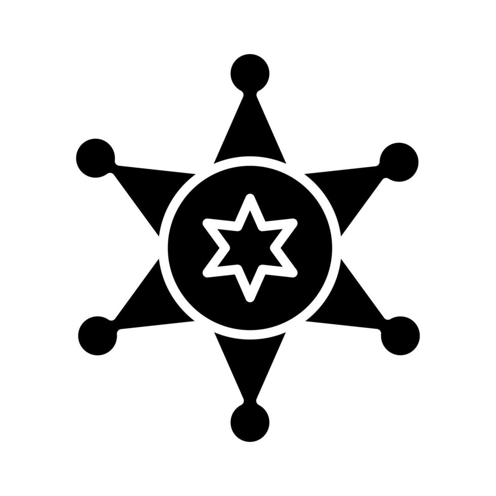 Sheriff-Abzeichen-Vektorsymbol vektor