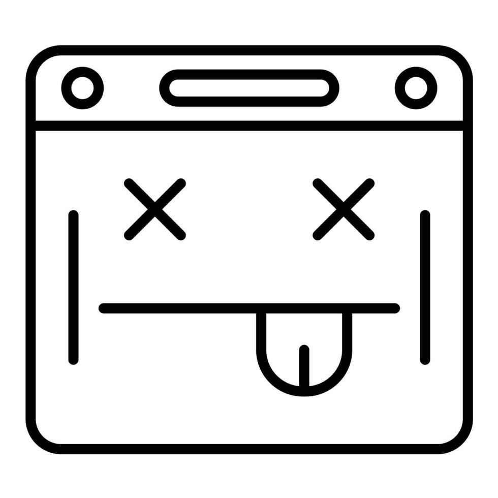 hemsida död- vektor ikon