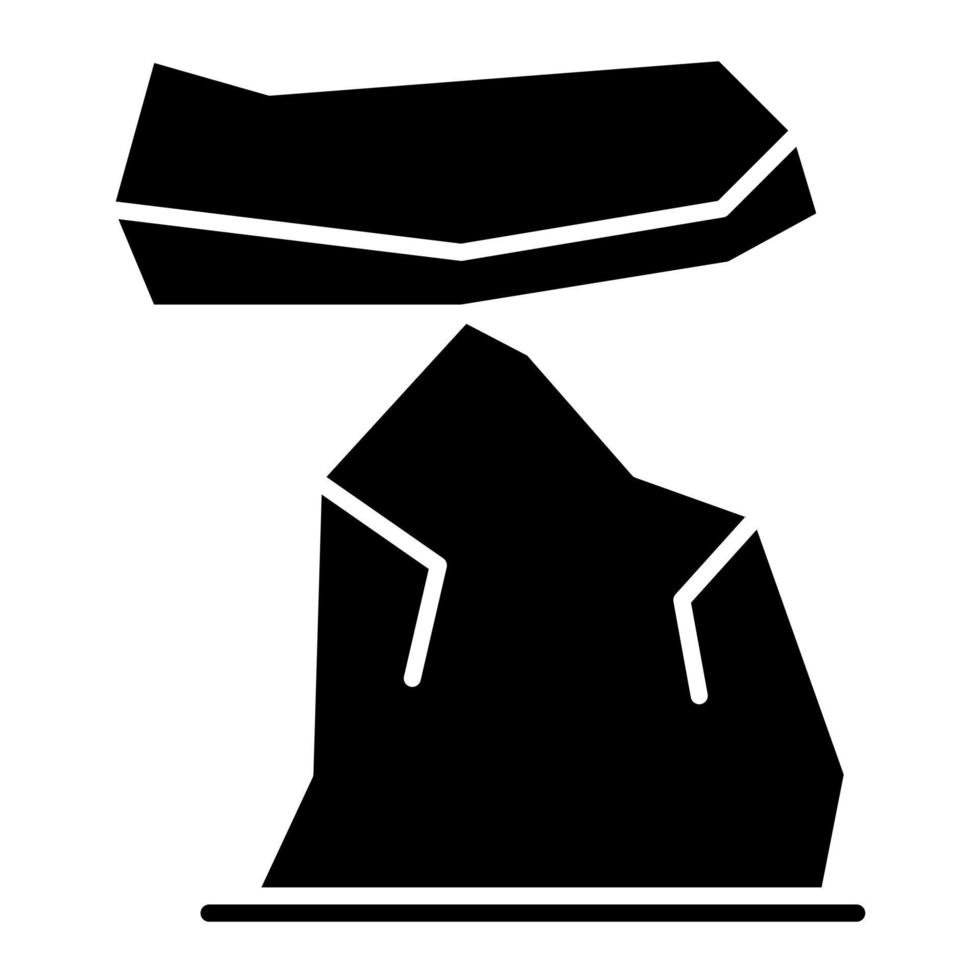 Wüste Felsen Vektor Symbol