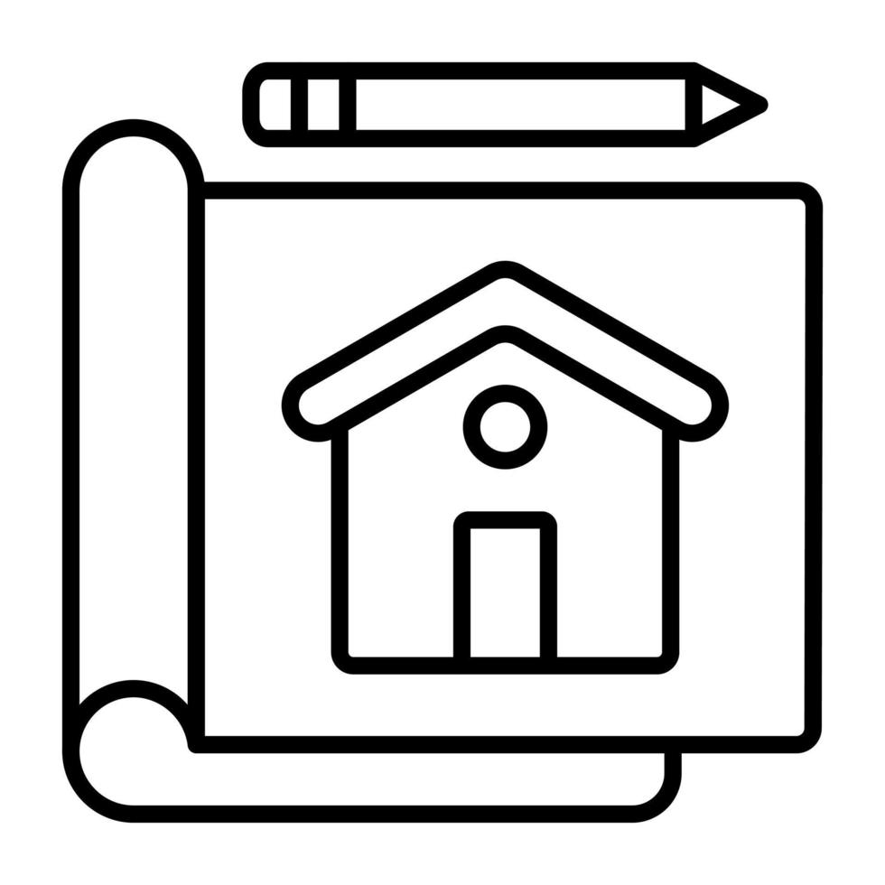 Hausplan-Vektorsymbol vektor