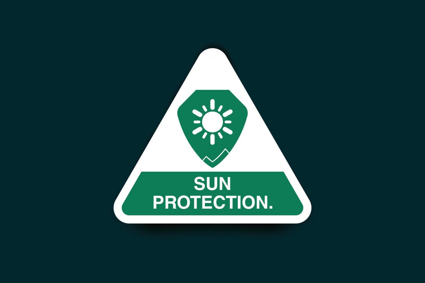 Sonne Schutz Symbol und Grün Farbe Design vektor