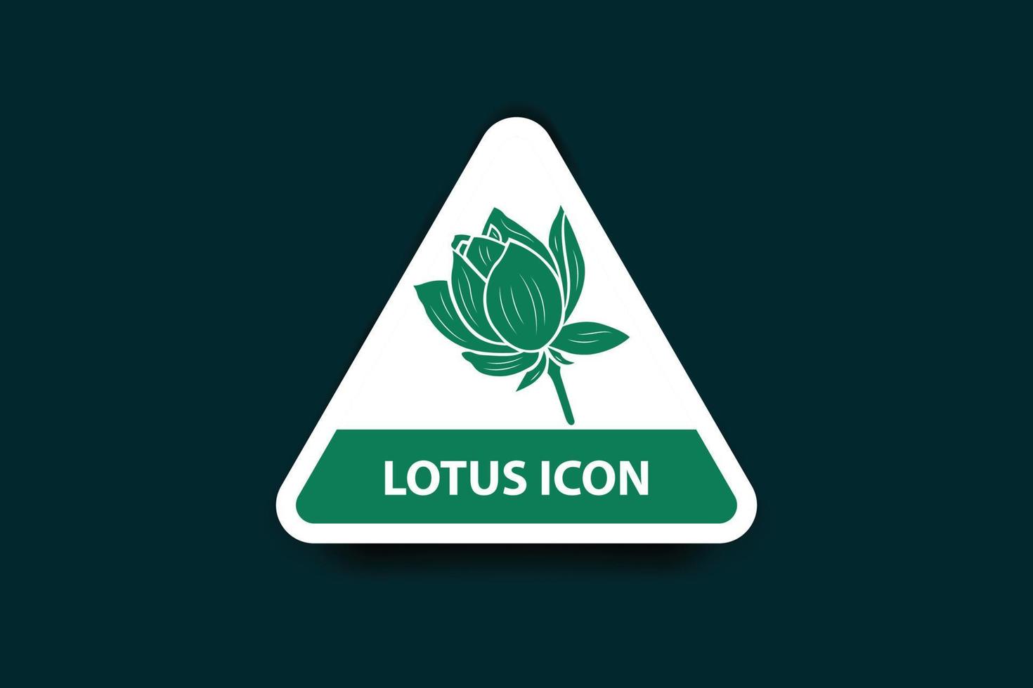 lotus blomma ikon och grön Färg design vektor