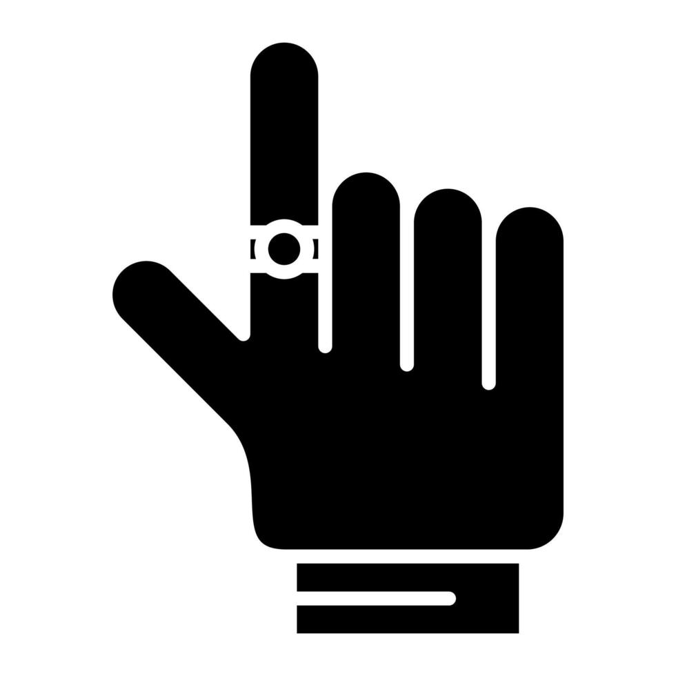 Vektorsymbol für den Ring in der Hand vektor
