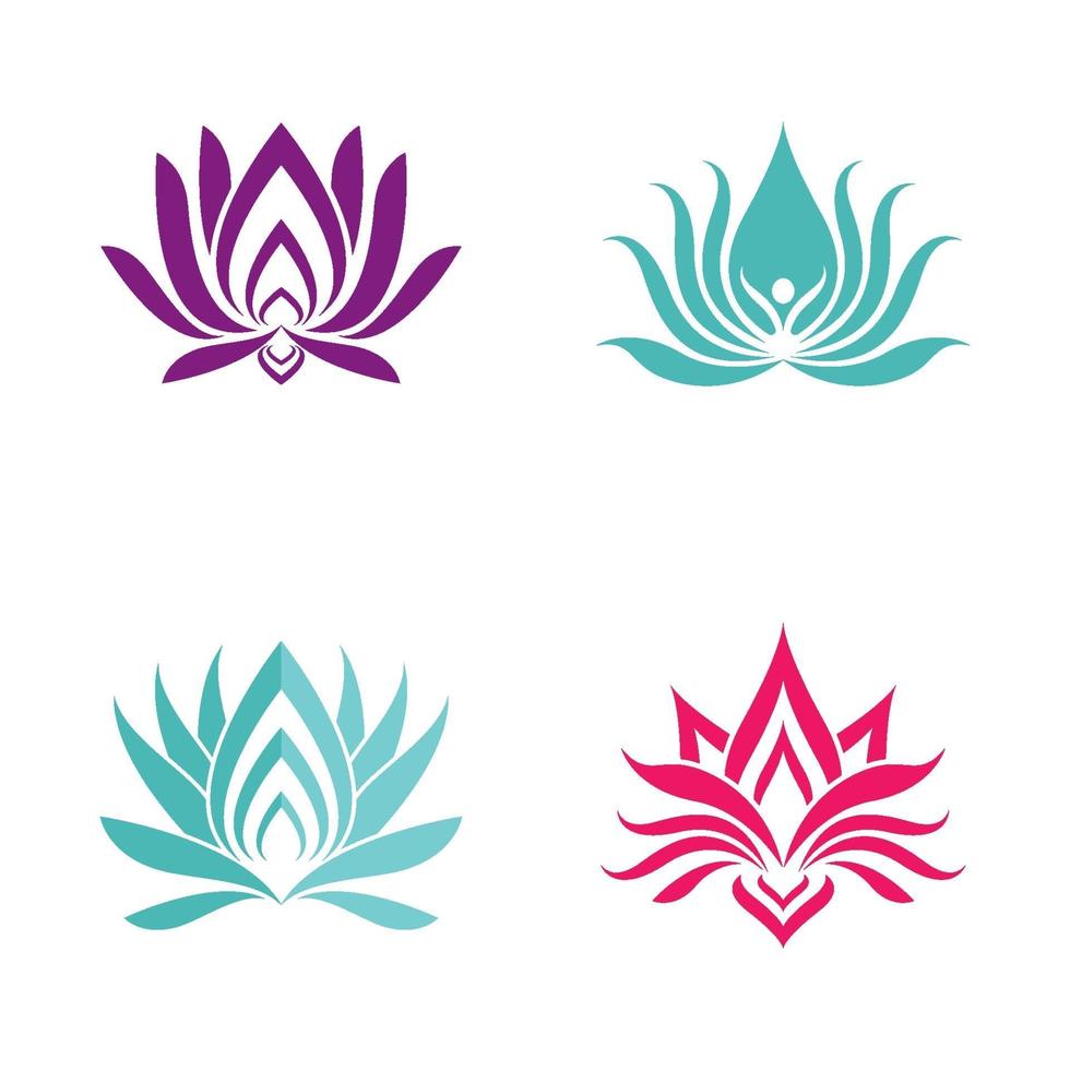 Beauty Lotus Logo Bilder gesetzt vektor