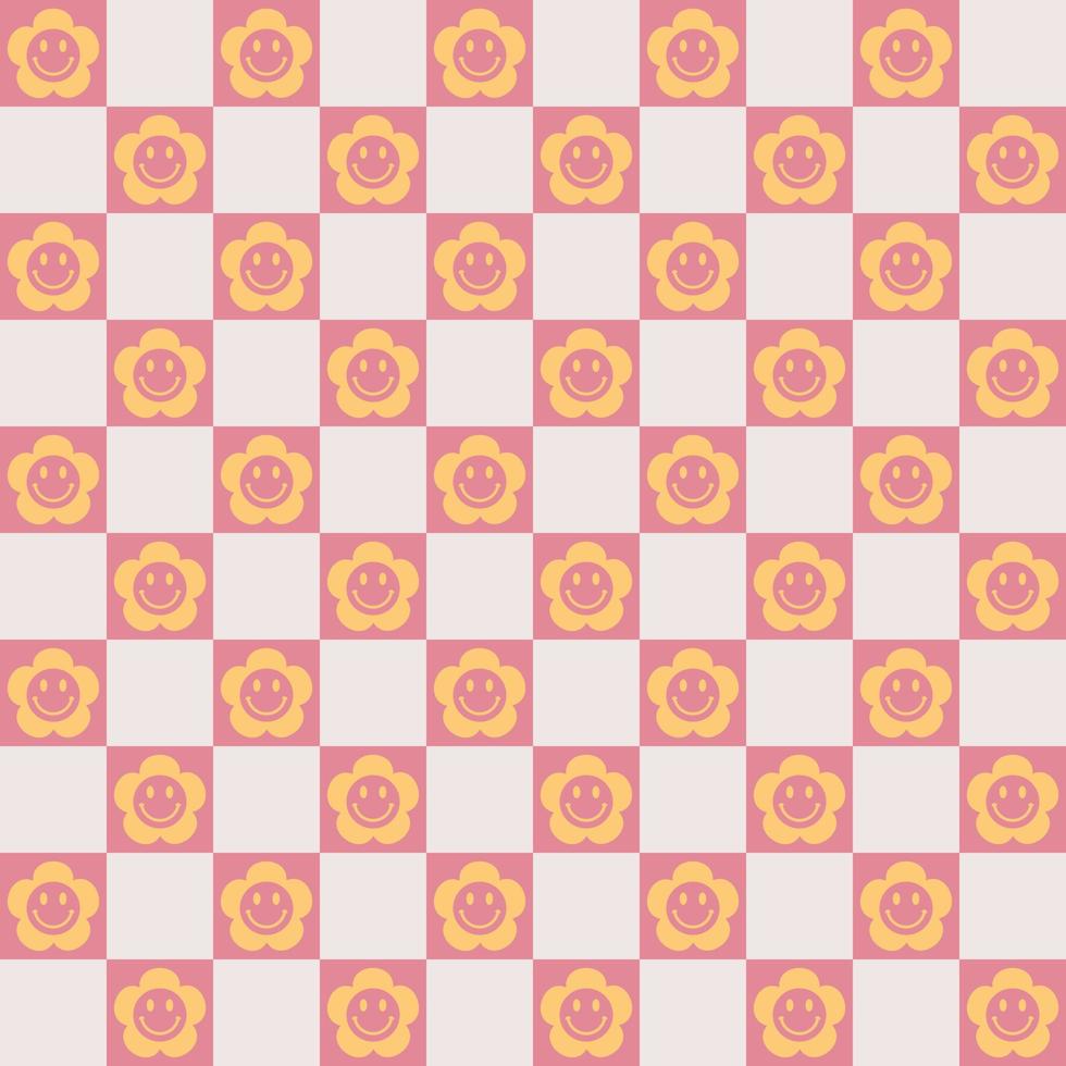 checkerboard sömlös mönster retro digital papper vektor